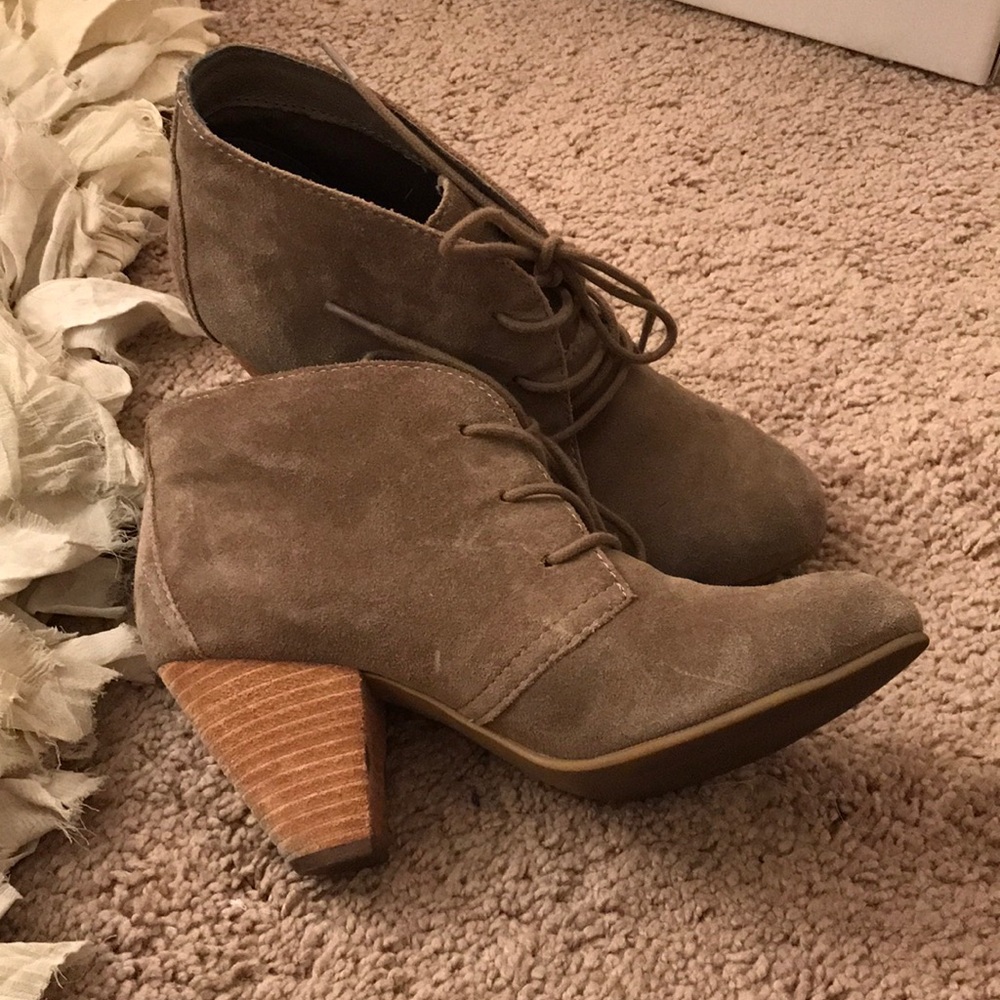 Suede ankle booties